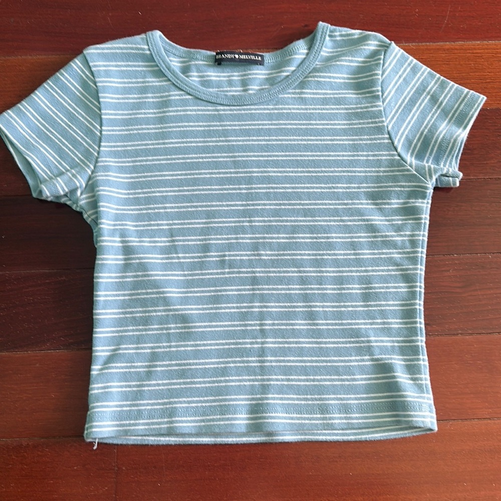 Brandy Melville women’s blue and white top size S